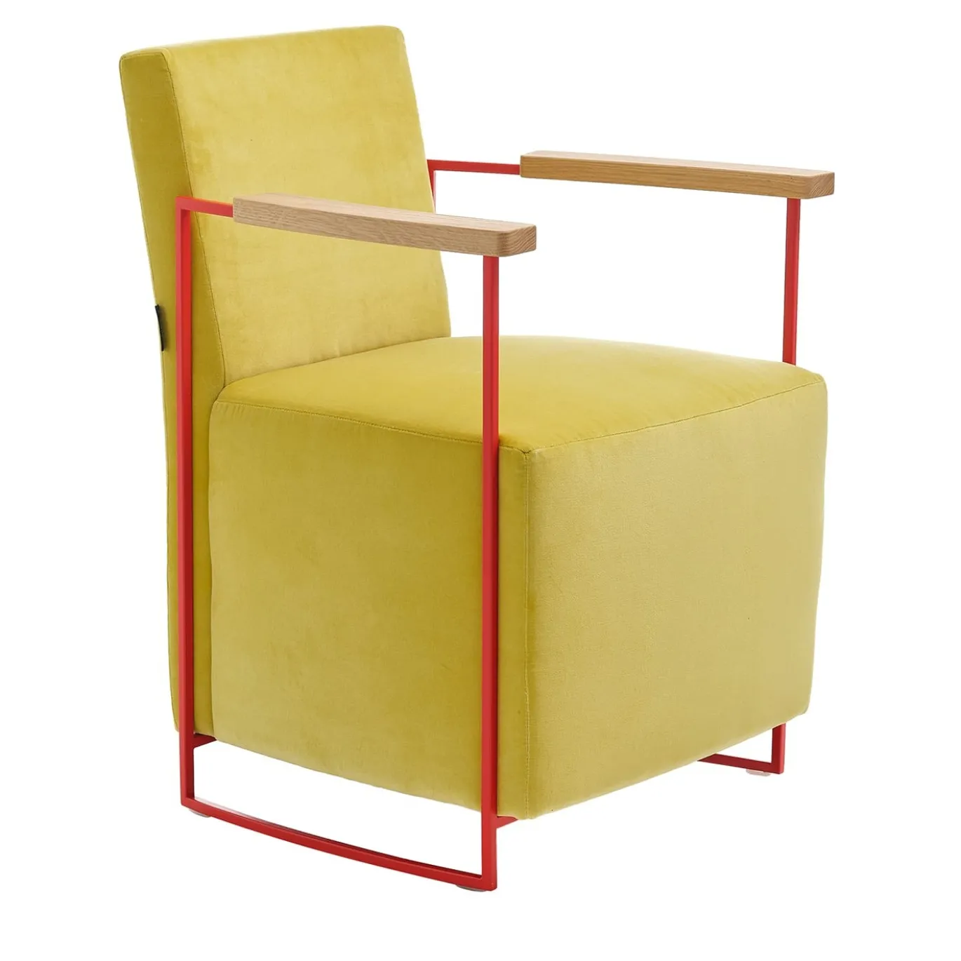 Poltroncina Gotham Small in velluto giallo