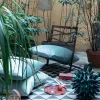 Poltroncina Green Tea in Metallo Galvanizzato e Velluto