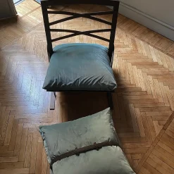 Poltroncina Green Tea in Metallo Galvanizzato e Velluto
