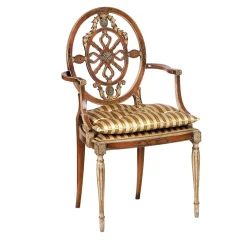 Poltroncina in Stile Hepplewhite Policroma in Faggio
