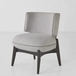 Poltroncina Roselìe in Finitura Ebano e Tessuto Aracaju