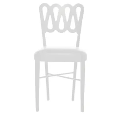 Ponti 969 Sedia in pelle bianca di Gio Ponti