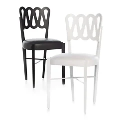 Ponti 969 Sedia in pelle bianca di Gio Ponti