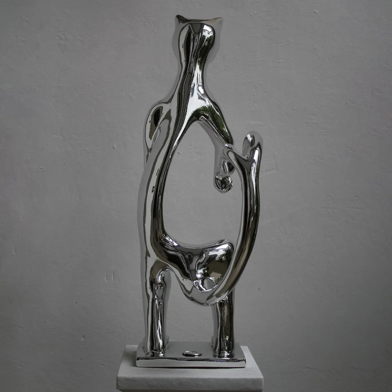 PoPCat Argento Scultura di Sauro Cavallini