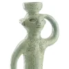 POP donna scultura in ceramica verde