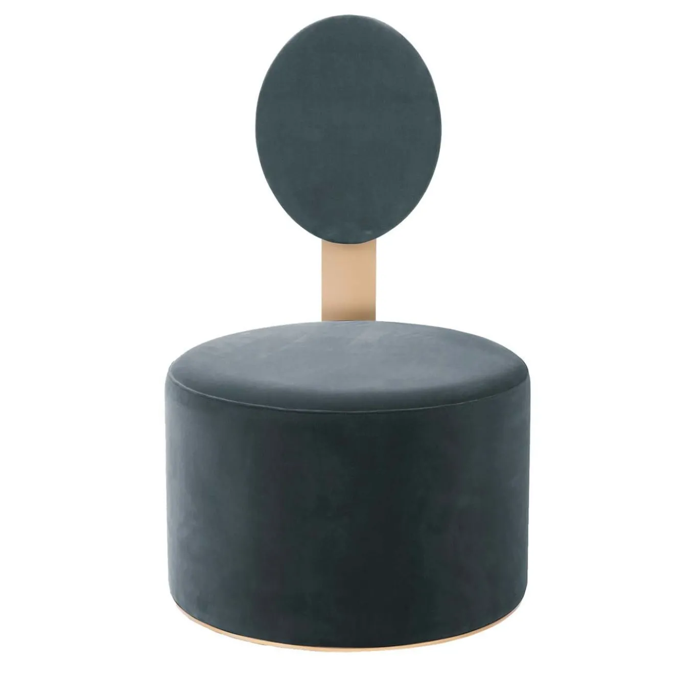 pop gray velvet and satin brass metal chair