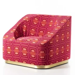 POP-UP Poltrona da salotto leggera originale in tessuto vintage