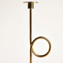 Portacandela Eva in ottone dorato by Gregory Beson