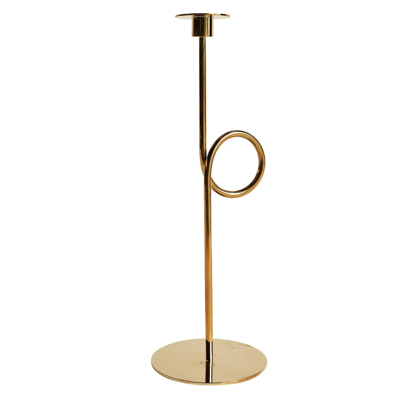 Portacandela Eva in ottone dorato by Gregory Beson