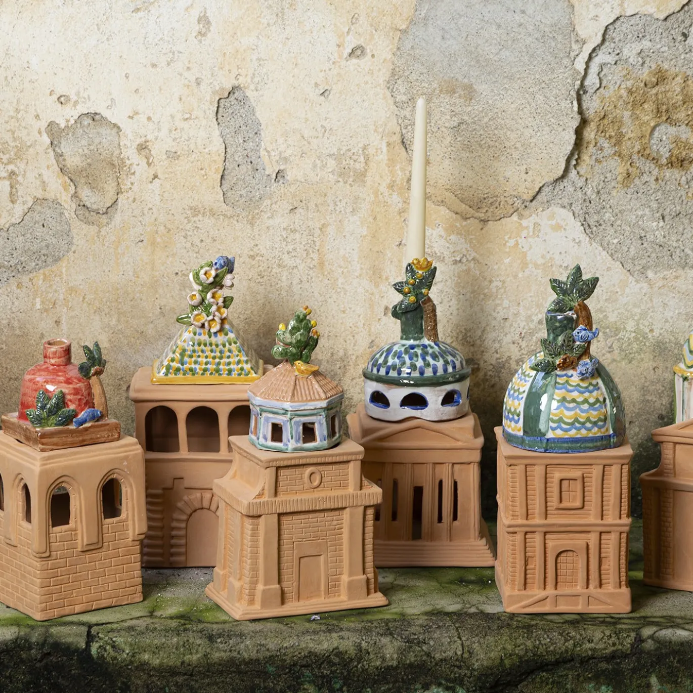 Portacandela in terracotta Felicissima Santa Caterina