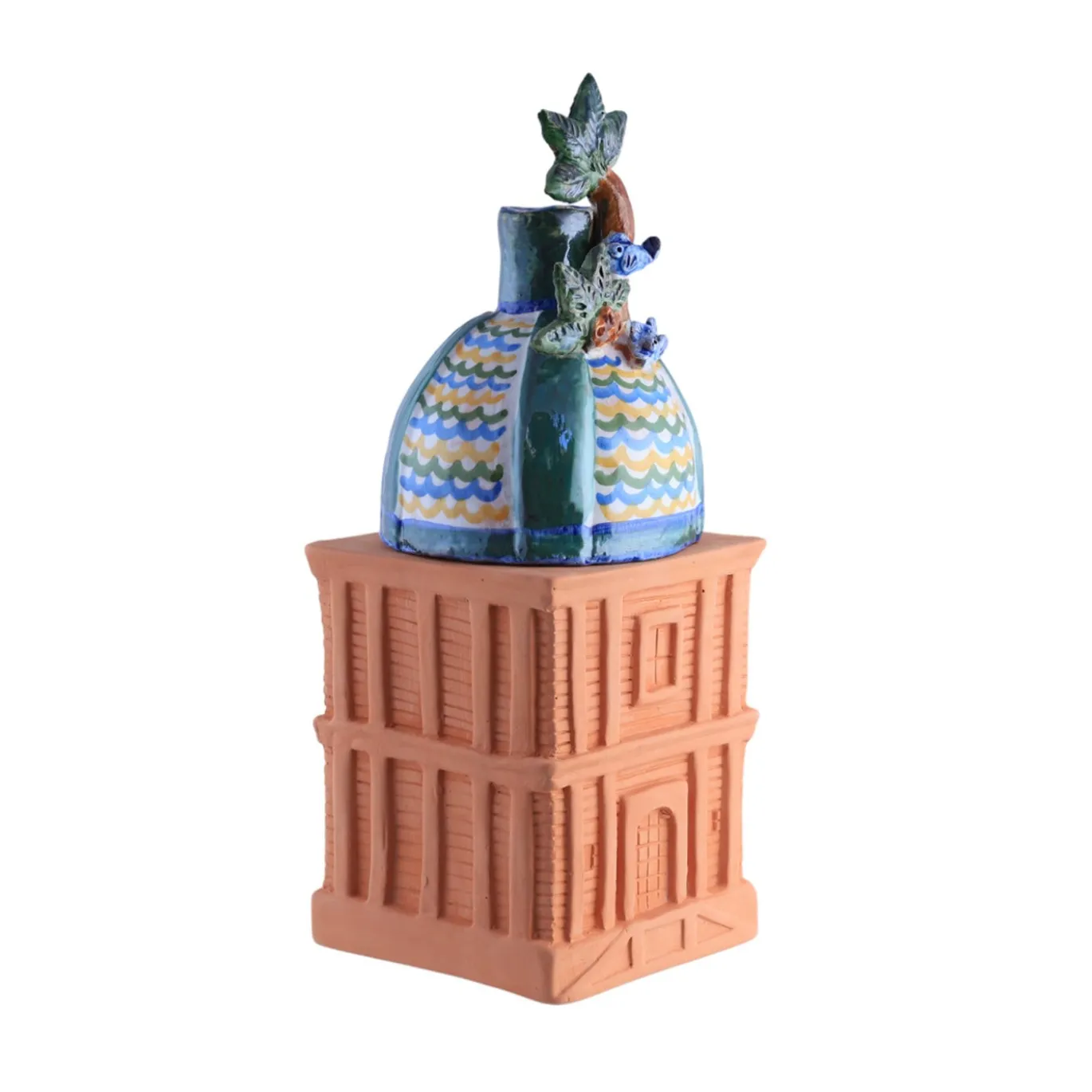 Portacandela in terracotta Felicissima Santa Caterina