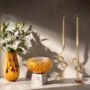 Portacandela Venetian Double Knot in vetro di Murano beige