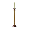 Portacandele Bamboo Piccolo naturale con Dettagli in noce