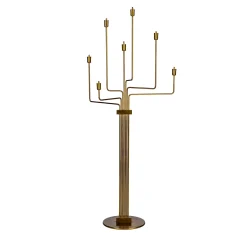 Portacandele da terra in ottone bronzato Talitha