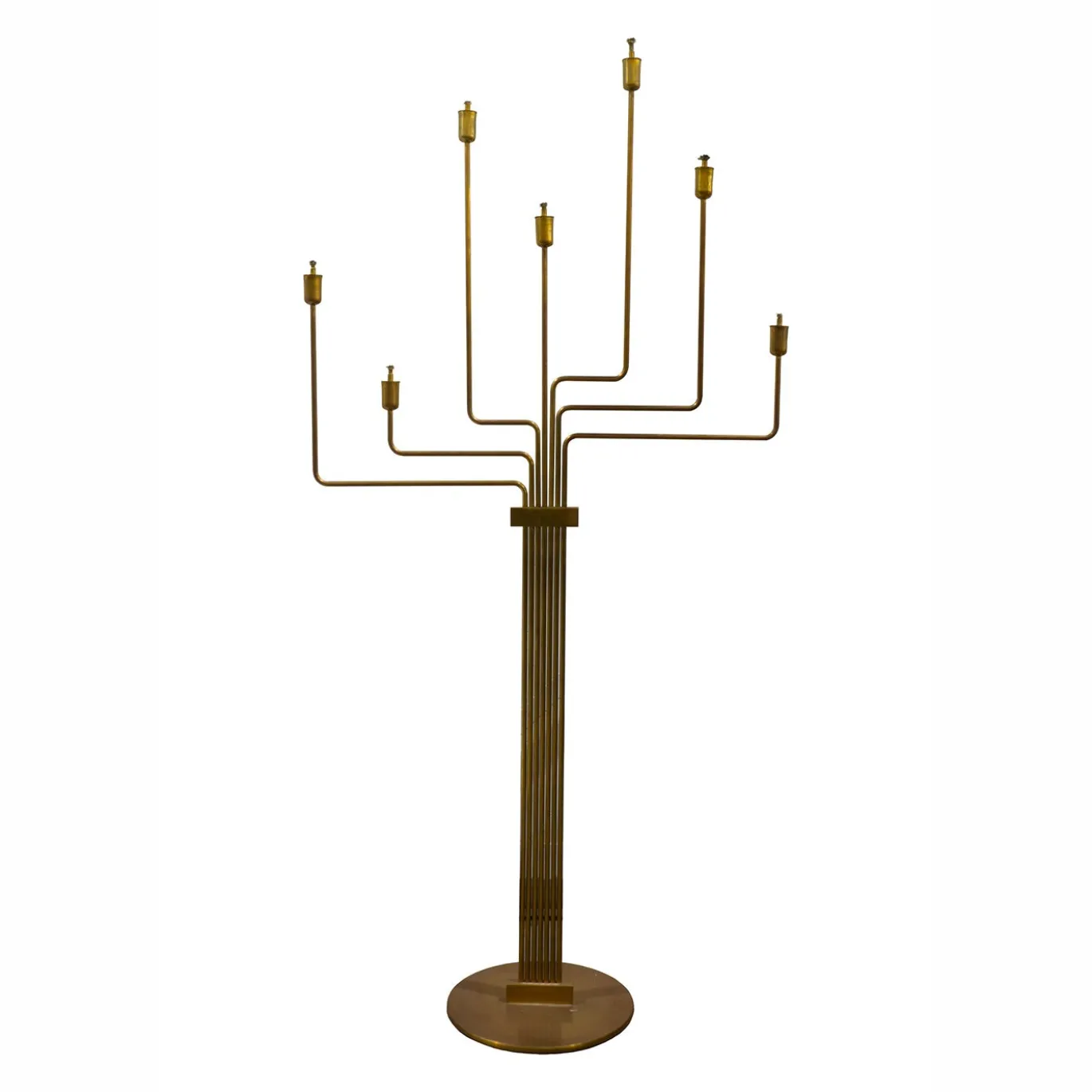 Portacandele da terra in ottone bronzato Talitha