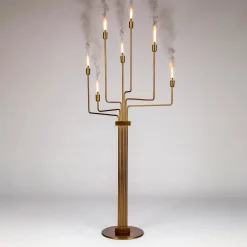 Portacandele da terra in ottone bronzato Talitha