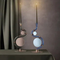 Portacandele Double-Face Blu 