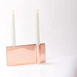 Portacandele Folio in bronzo by Acconci-Bastiani