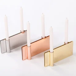 Portacandele Folio oro by Acconci-Bastiani