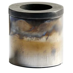 Portacandele in acciaio inox Damasco