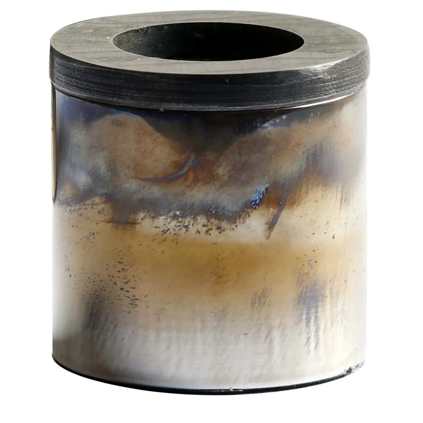 Portacandele in acciaio inox Damasco
