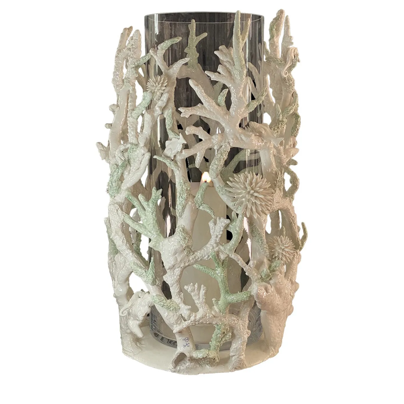 Portacandele in ceramica Abissi Flambeau