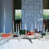 Portacandele in Ceramica Fiamme Bestiali Levriero Rosso Aragosta
