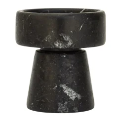 Portacandele in marmo nero Marquina