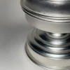 Portacandele scultoreo in ottone placcato argento