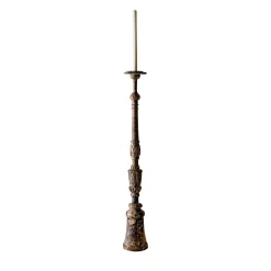 Portacandele Treasure Luxury L in marmo Broccatello Viola di Christophe Pillet