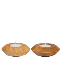 Porta tealight in legno Strato
