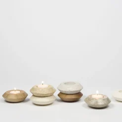 Porta tealight in legno Strato