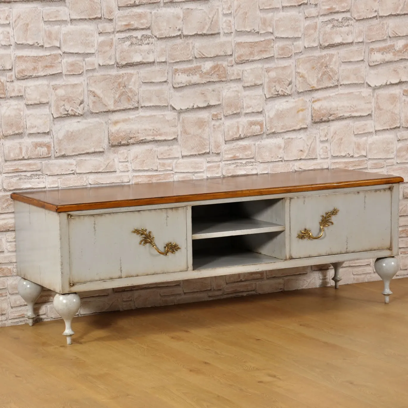 Porta TV Transizione '800 laccato grigio