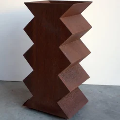 2 Portavasi in acciaio corten