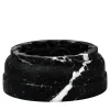 POR Vaso a colonna in marmo nero satinato Marquina