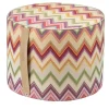 Pouf Agadir Cilindrico in Jacquard Garden Light
