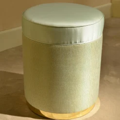 Pouf Alice con base in oro