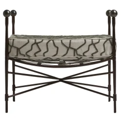 Pouf Alto Sgabello Alto Nero Ruggine Ferro Esterno