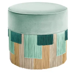 Pouf a righe geometriche Mint Couture