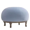 Pouf azzurro in noce di NIgel Coates