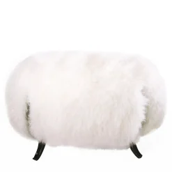 Pouf Bague Mongolia Bianco di Carlo Rampazzi