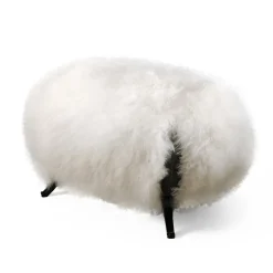 Pouf Bague Mongolia Bianco di Carlo Rampazzi