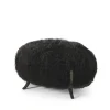 Pouf Bague Mongolia nero di Carlo Rampazzi