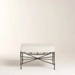 Pouf basso imbottito Crossweave