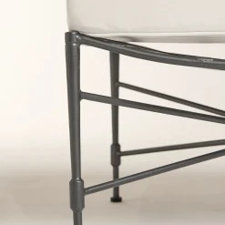 Pouf basso imbottito Crossweave