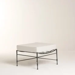 Pouf basso imbottito Crossweave