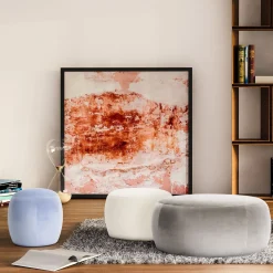 Pouf Billie D90 rotondo grigio