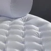 Pouf Breola rotondo trapuntato bianco