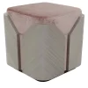 Pouf Brody in velluto e legno
