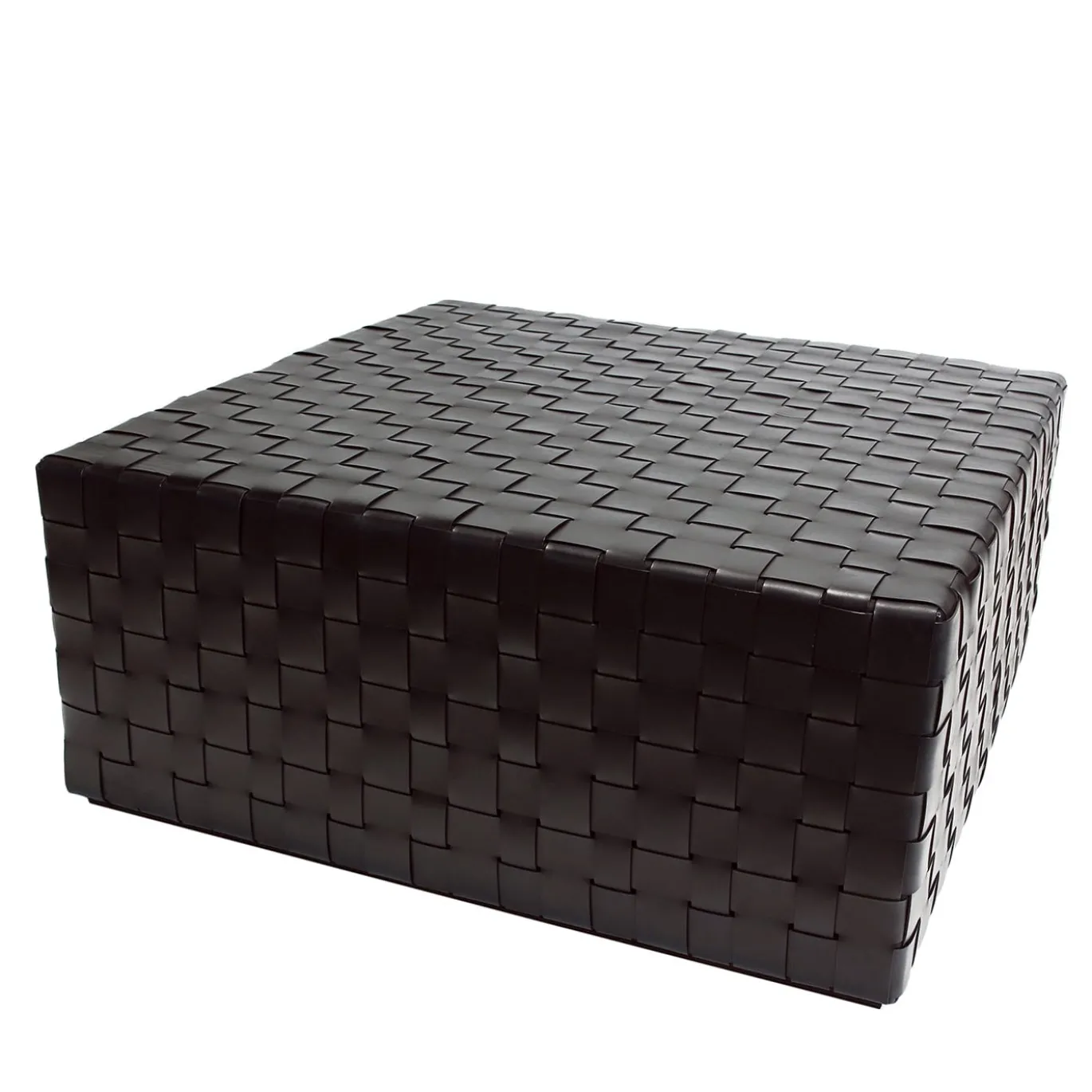 Pouf Castagno Grande In Pelle Di Gualtiero Ballarini